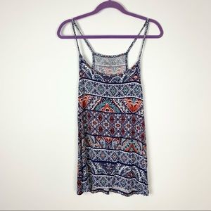 Mudd Patterned Camisole Tank Top Stretchy